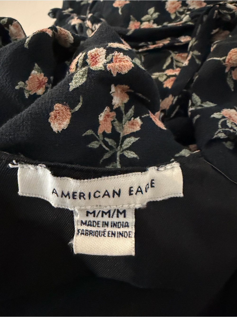 American Eagle Outfitters Black Floral Slip Dress - Picture 3 of 3